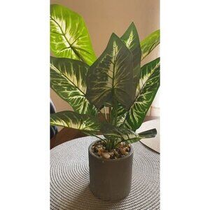 New 16" Small Fake Plants Artificial Potted Faux Plants for Office Desk Shelf